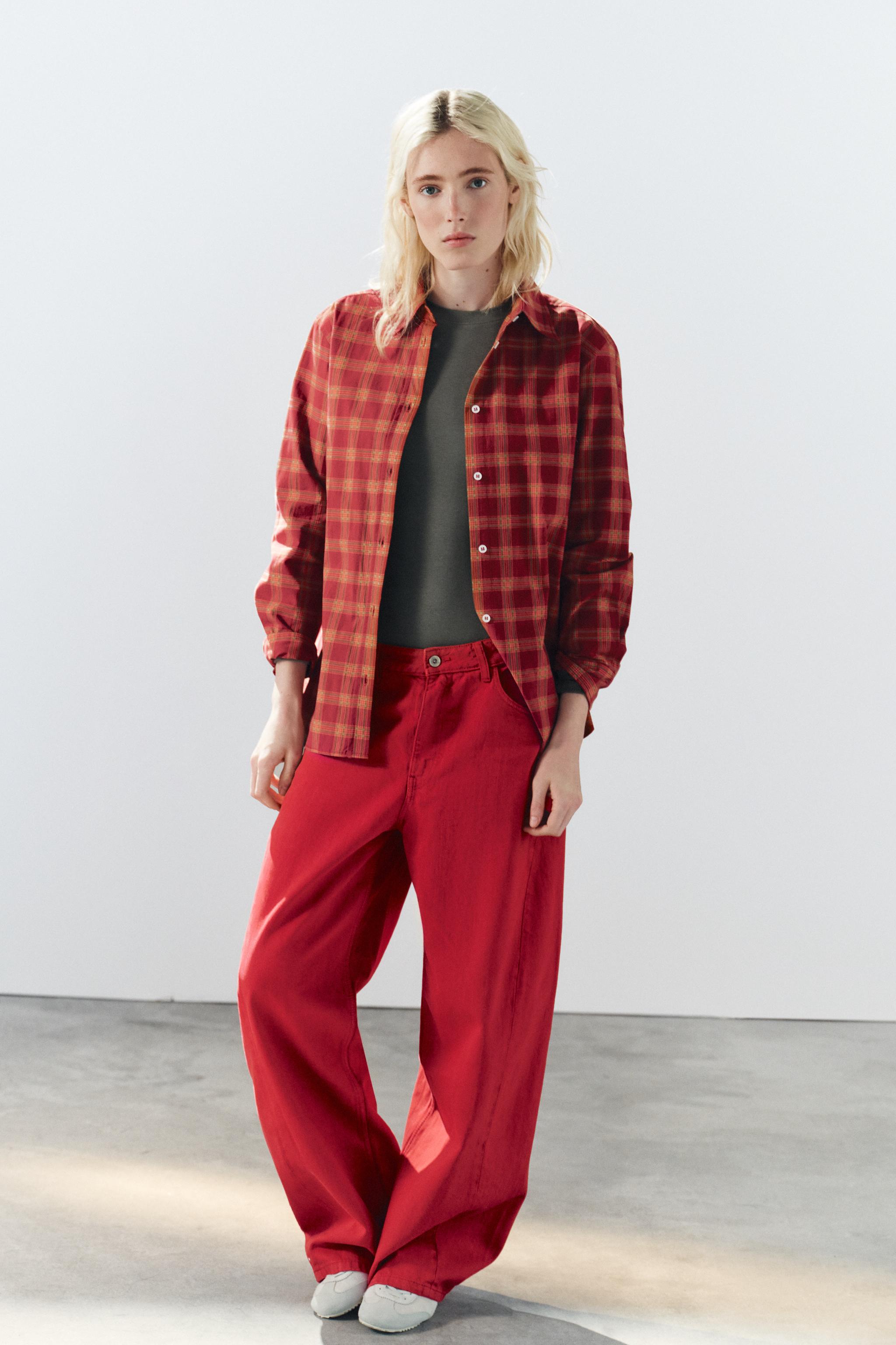 CHEMISE OVERSIZE POPELINE CARREAUX